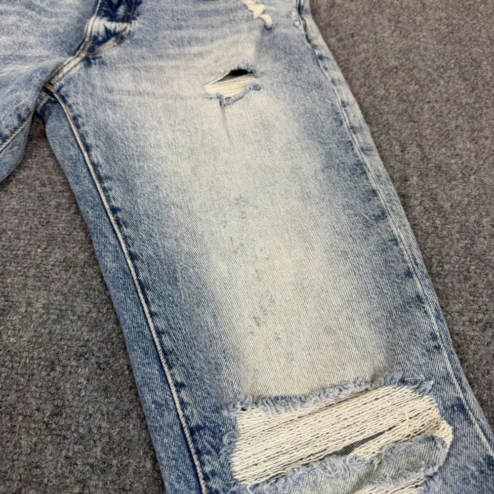 Lucky Brand 223 Straight Leg Jeans Mens 32x32 Light Wash Distressed Denim